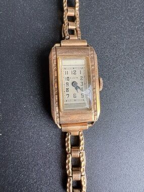 10K Gold Filled Womens Vintage Elgin Bracelet Watch Clasp - Gold Tone